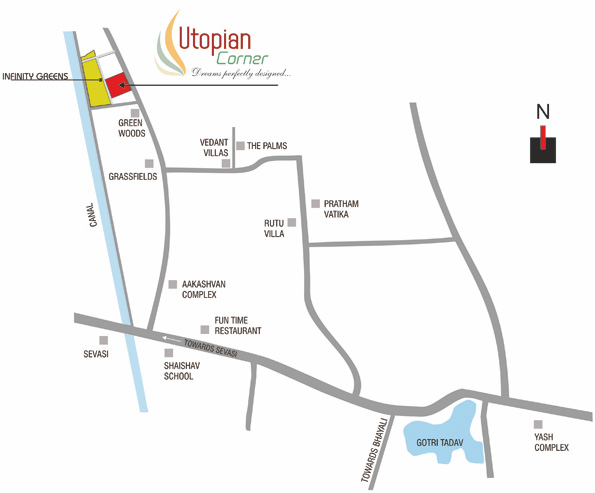 Utopian Corner, Location Map